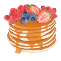 Cute Watercolor Pancake Clip Art - Download Breakfast Illustration png