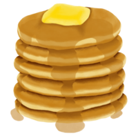 söt vattenfärg pannkaka klämma konst - ladda ner frukost illustration png