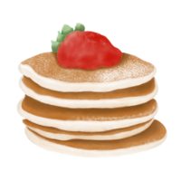 mignonne aquarelle crêpe agrafe art - Télécharger petit déjeuner illustration png