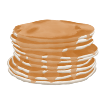 carino acquerello pancake clip arte - Scarica prima colazione illustrazione png