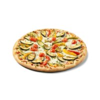 gegrillt Gemüse Pizza mit ein dünn Kruste und ein streuen von Parmesan Käse Sommer- Essen png