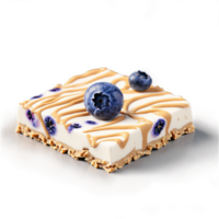 Breakfast yogurt bark with Greek yogurt swirled with peanut butter and dotted with fresh blueberries png