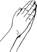 Praying hands one layer illustration png