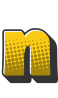 Comic Halftone Alphabet Letter and Number png