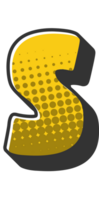 Comic Halftone Alphabet Letter and Number png