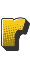 Comic Halftone Alphabet Letter and Number png