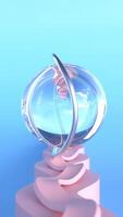 glass ball sphere animation 3D video