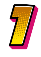 Comic Halftone Alphabet Letter and Number png