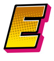 Comic Halftone Alphabet Letter and Number png