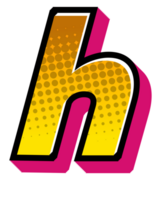 Comic Halftone Alphabet Letter and Number png