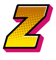 Comic Halftone Alphabet Letter and Number png