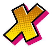 Comic Halftone Alphabet Letter and Number png