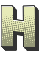 Comic Halftone Alphabet Letter and Number png