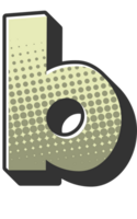 Comic Halftone Alphabet Letter and Number png