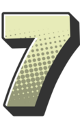 Comic Halftone Alphabet Letter and Number png