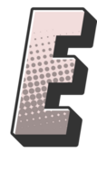 grappig halftone alfabet brief en aantal png