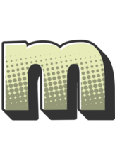 Comic Halftone Alphabet Letter and Number png