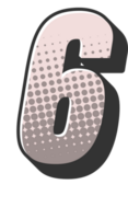 Comic Halftone Alphabet Letter and Number png