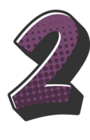 Comic Halftone Alphabet Letter and Number png