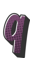 Comic Halftone Alphabet Letter and Number png