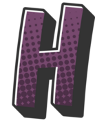 Comic Halftone Alphabet Letter and Number png