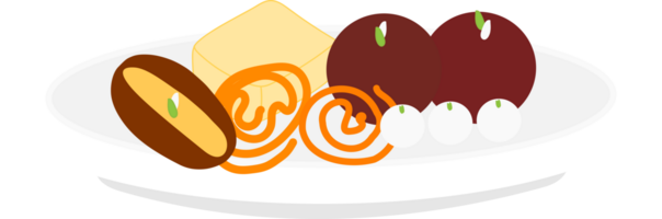 Indian sweets illustration png