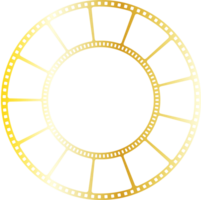 oro circulo película tira png