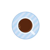 Coffee cup illustration. Cartoon hot drink in teacup. Cafe or restaurant icon. Breakfast time. png