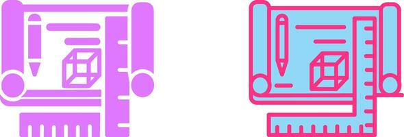 Blueprints Icon Design vector
