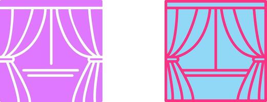 Curtains Icon Design vector