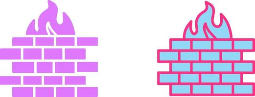 Firewall Icon Design vector