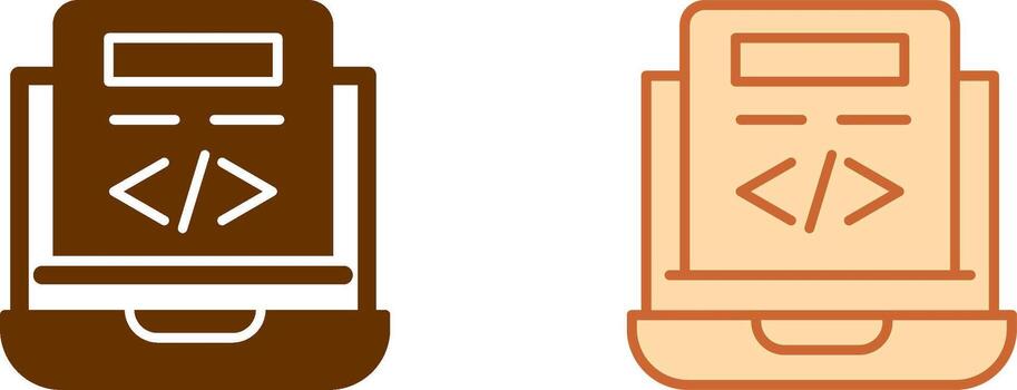 diseño de icono de codificación vector