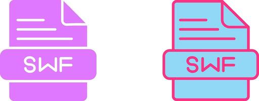 SWF Icon Design vector