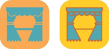 Curtains Icon Design vector