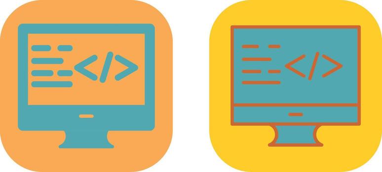 Coding Icon Design vector