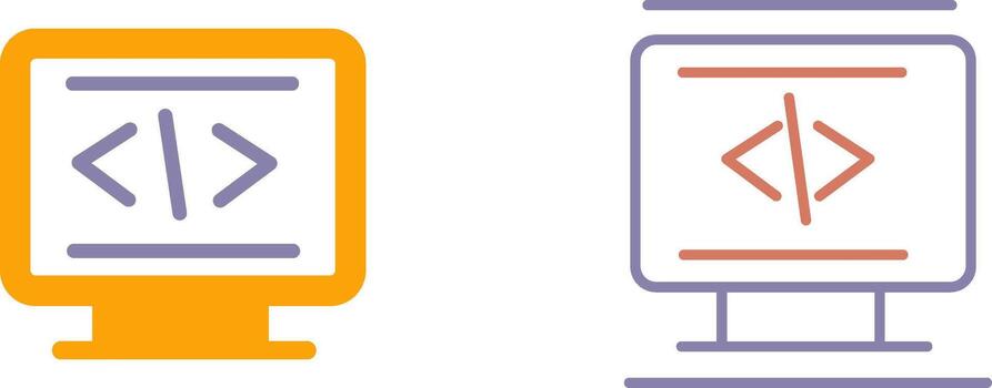 Coding Icon Design vector