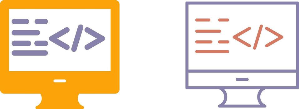 diseño de icono de codificación vector