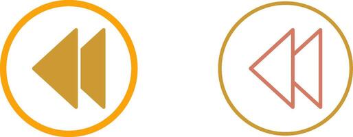 Previous Icon Design vector