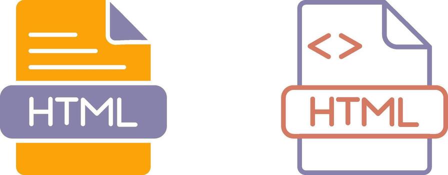 HTML Icon Design vector