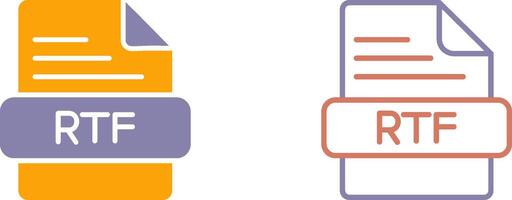 RTF Icon Design vector