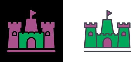 castillo de arena icono diseño vector