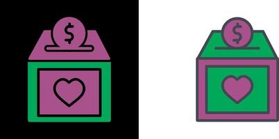 Charity Box Icon Design vector