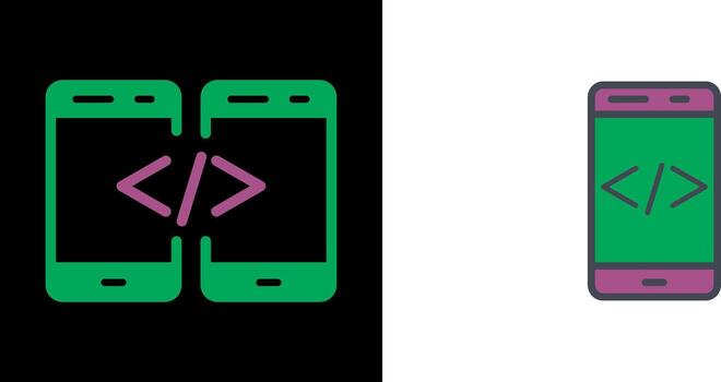 código icono diseño vector