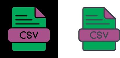 CSV Icon Design vector