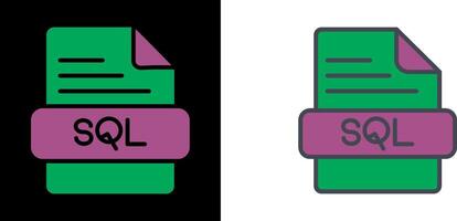 SQL Icon Design vector