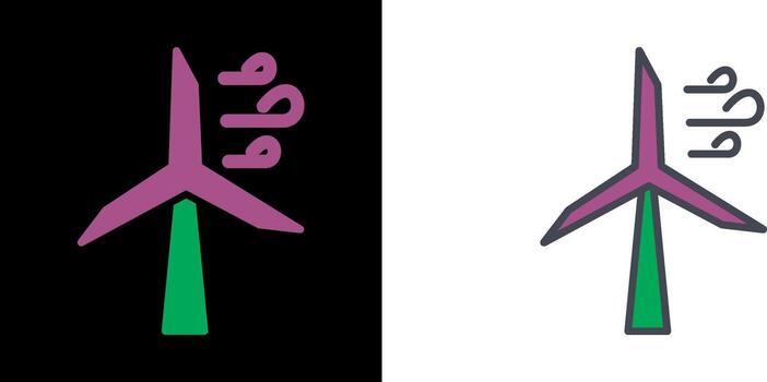 diseño de icono de molino de viento vector