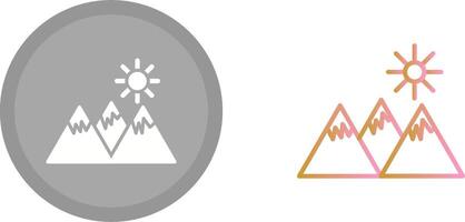 diseño de icono de montaña vector