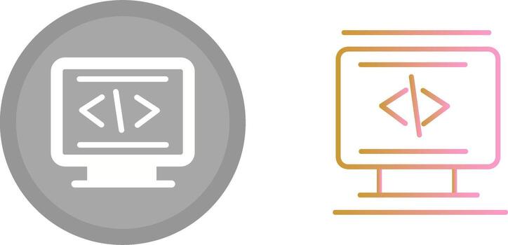 Coding Icon Design vector