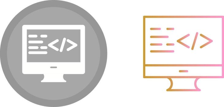 diseño de icono de codificación vector