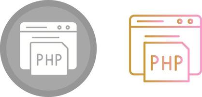 PHP Icon Design vector